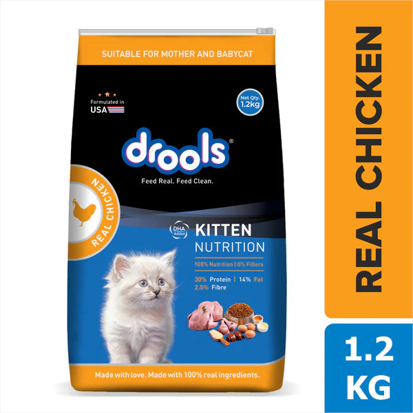Drools Real Chicken Kitten Dry Food | 1.2 KG