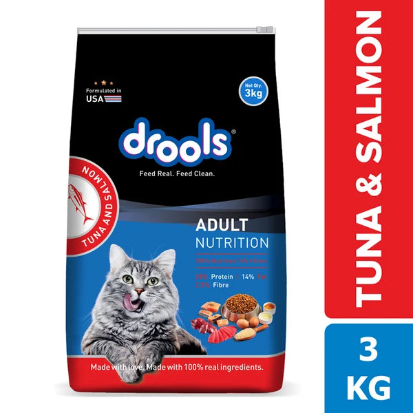 Drools Tuna & Salmon Adult Dry Cat Food | 3 KG