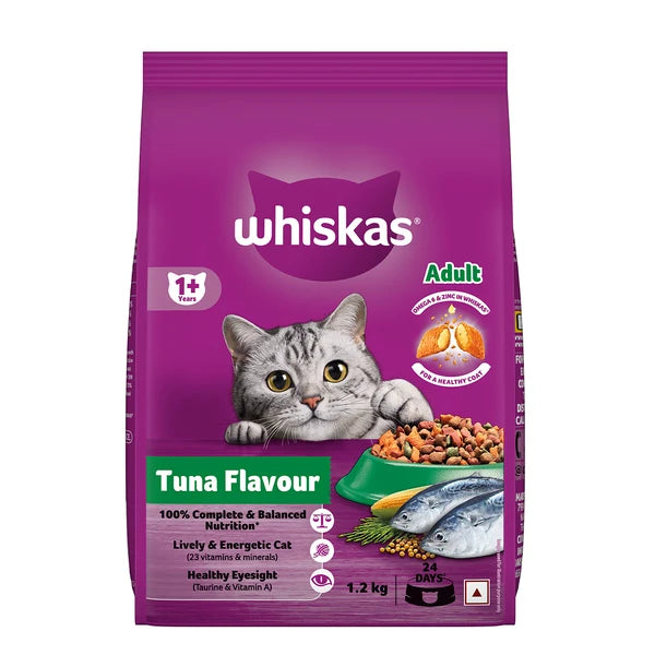 Whiskas Tuna Flavour Adult Cat Dry Food | 1.2 KG | 3 KG