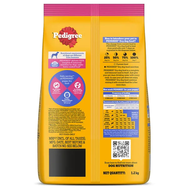 Pedigree Chicken and Milk Puppy Dog Dry Food