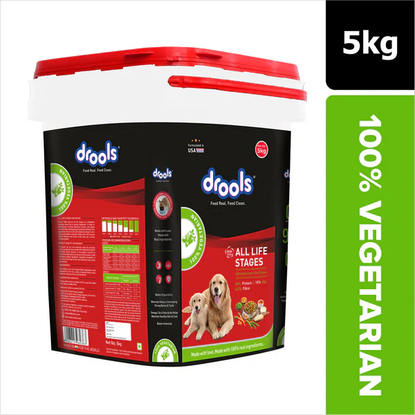 Drools 100% Vegetarian Puppy and Adult Dog Veg Dry Food (All Life Stages)