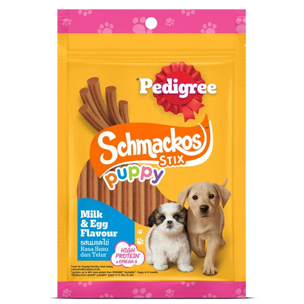 Pedigree Schmackos Stix Milk & Egg Flavour Puppy Dog Treat