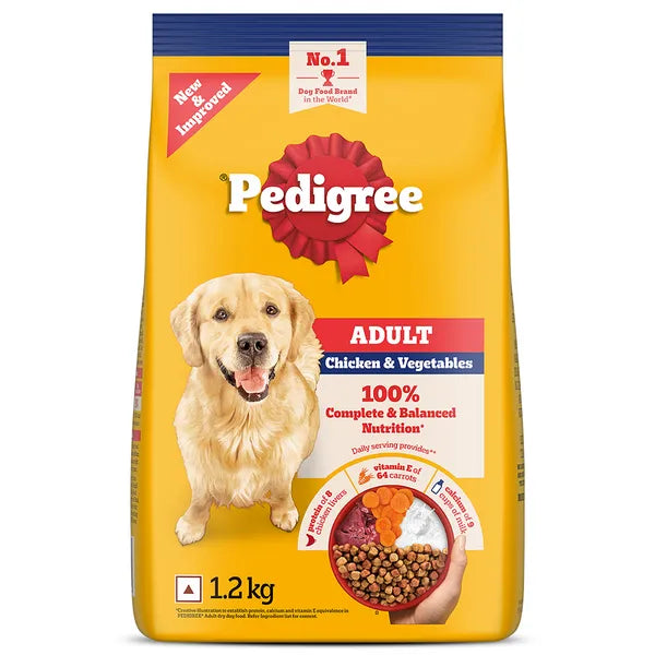 Pedigree Chicken and Vegetables Adult Dog Dry Food