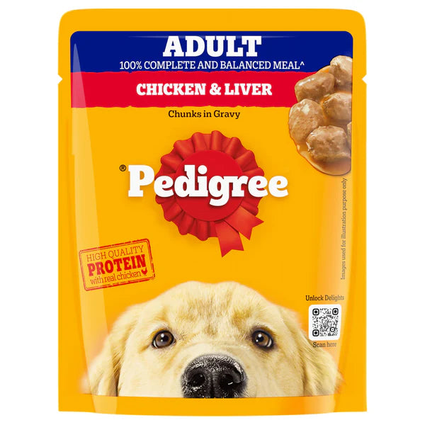 Pedigree Chicken and Liver Chunks in Gravy Adult Dog Wet Food
