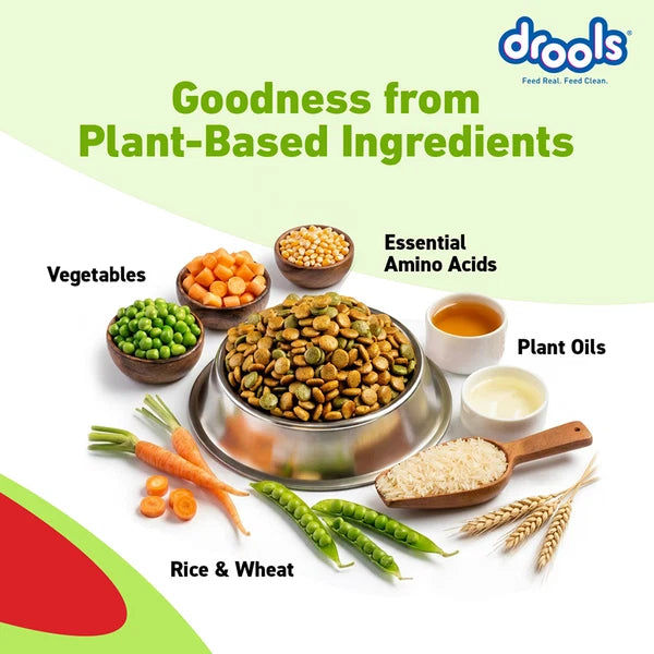 Drools 100% Vegetarian Puppy and Adult Dog Veg Dry Food (All Life Stages)