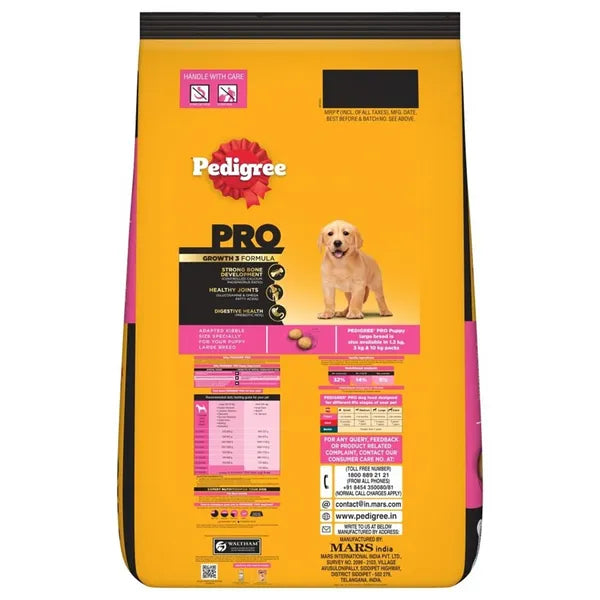 Pedigree PRO Expert Nutrition for Large Breed Puppy (3 to 18 Months) Dog Dry Food | 10 KG