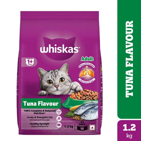 Whiskas Tuna Flavour Adult Cat Dry Food | 1.2 KG | 3 KG