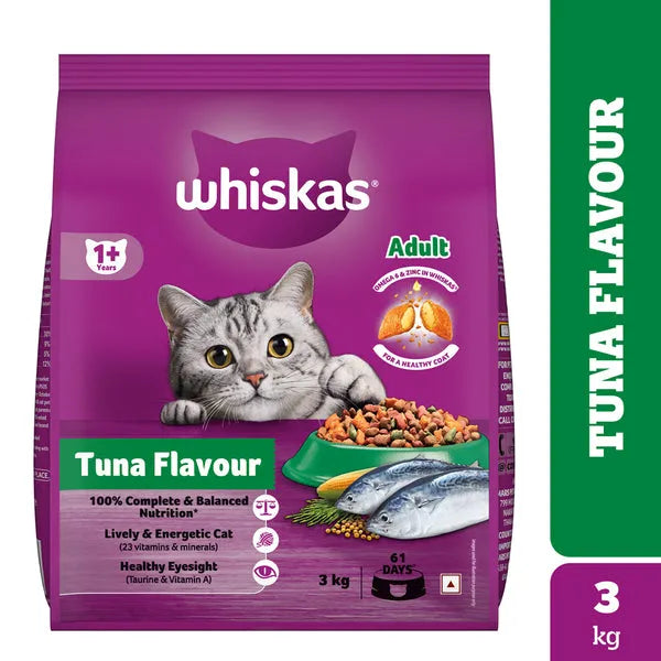 Whiskas Tuna Flavour Adult Cat Dry Food | 1.2 KG | 3 KG