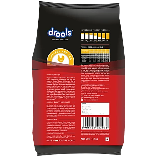 Drools Chicken and Egg Puppy Dog Dry Food