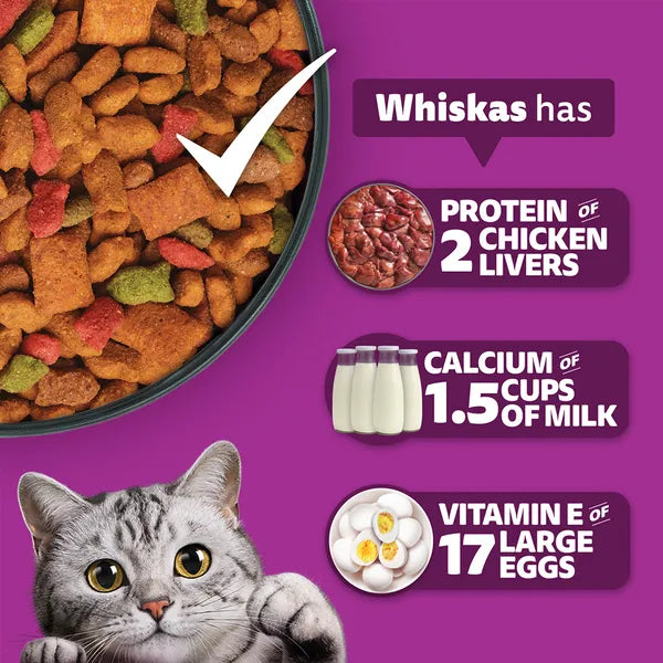 Whiskas Tuna Flavour Adult Cat Dry Food | 1.2 KG | 3 KG