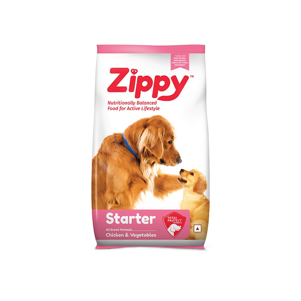 Zippy Starter Dry Dog Food for Pregnant Mother & Weaning Puppy, Real Chicken & Vegetables, Nutritionally Balanced Dog Food for All Breeds