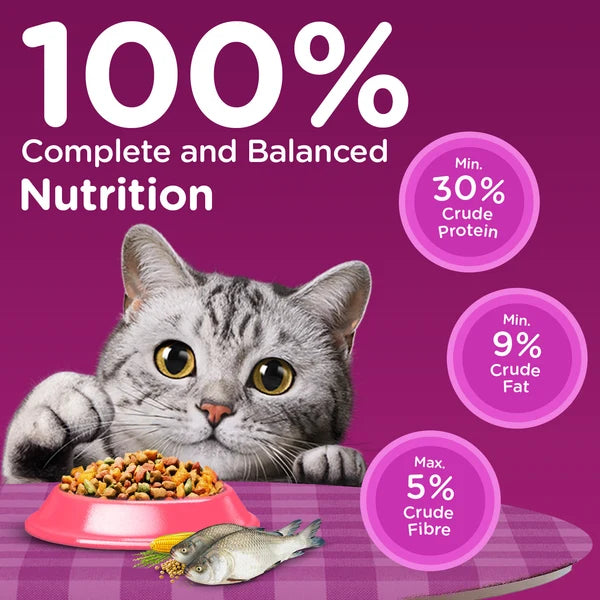 Whiskas Catla Fish Flavour Adult Cat Dry Food | 1.2 KG