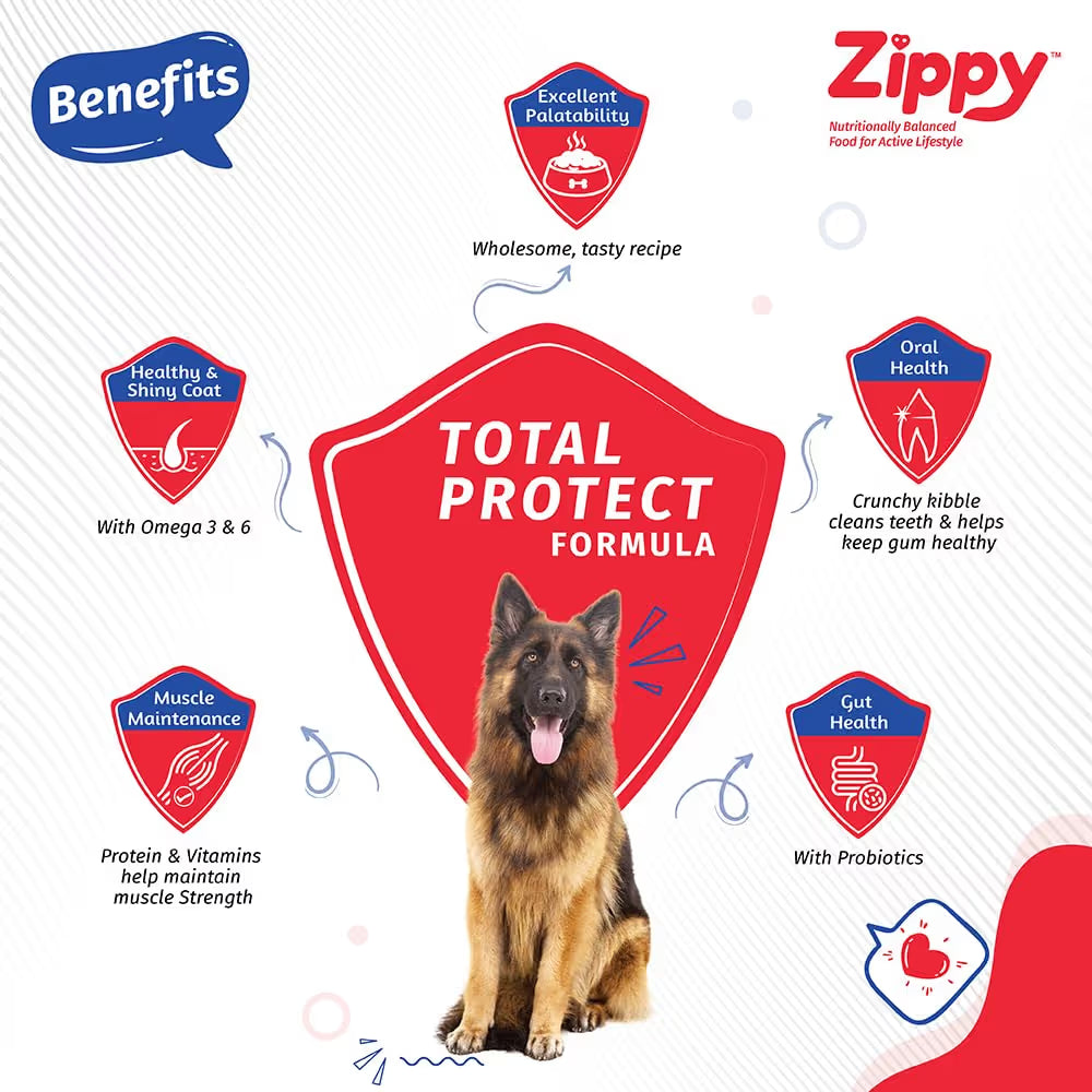 Zippy Adult Dry Dog Food | Chicken & Vegetables, Nutritionally Complete & Balanced Food for All Breeds