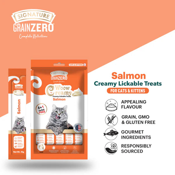 Signature Grain Zero Salmon Lickable Creamy Cat Treats