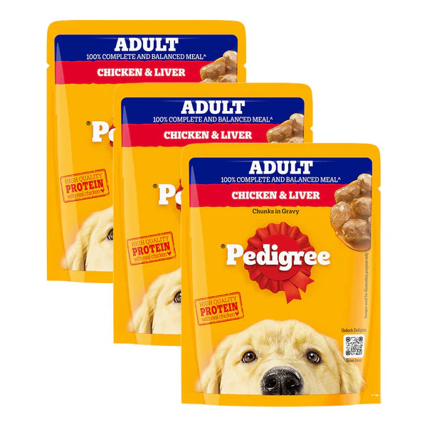 Pedigree Chicken and Liver Chunks in Gravy Adult Dog Wet Food