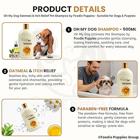 Oh My Dog Oatmeal Shampoo for Dogs and Puppies - 500ml
