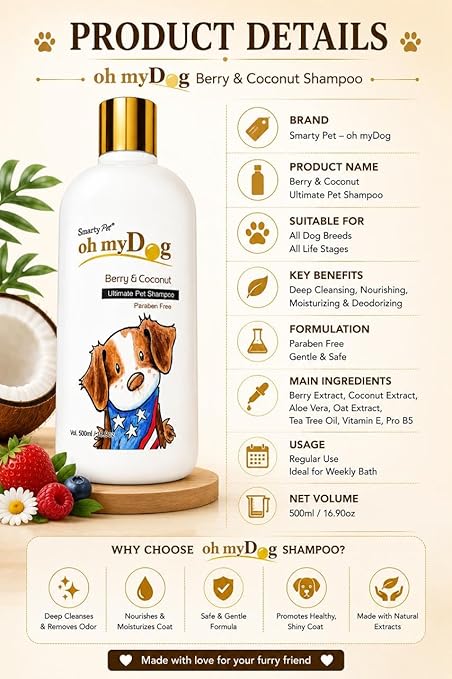 Oh My Dog Shampoo Berry and Coconut - 500 ml