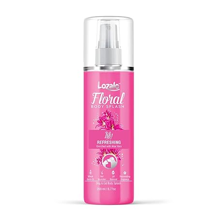 Lozalo Floral Pet Body Splash - 200 ml, Lily | pH Balanced, Rejuvinating Body Wash for Dogs & Cats of All Breeds