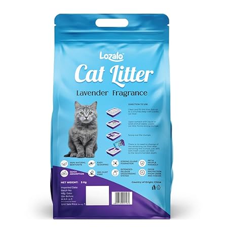 Lozalo Cat Litter | Lavender Fragrance | Natural Bentonite | Strong Clumping