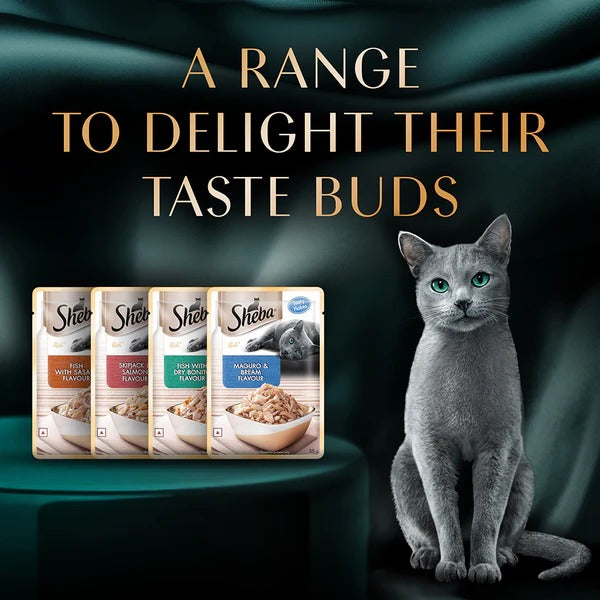 Sheba Skipjack & Salmon Fish Mix Cat Wet Food
