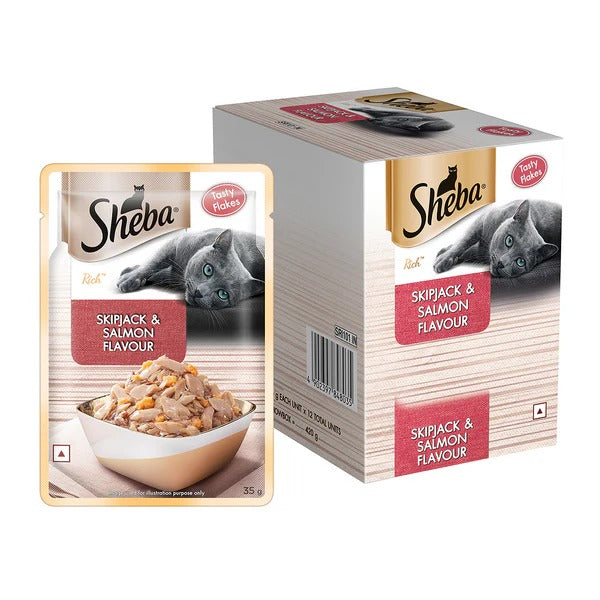 Sheba Skipjack & Salmon Fish Mix Cat Wet Food