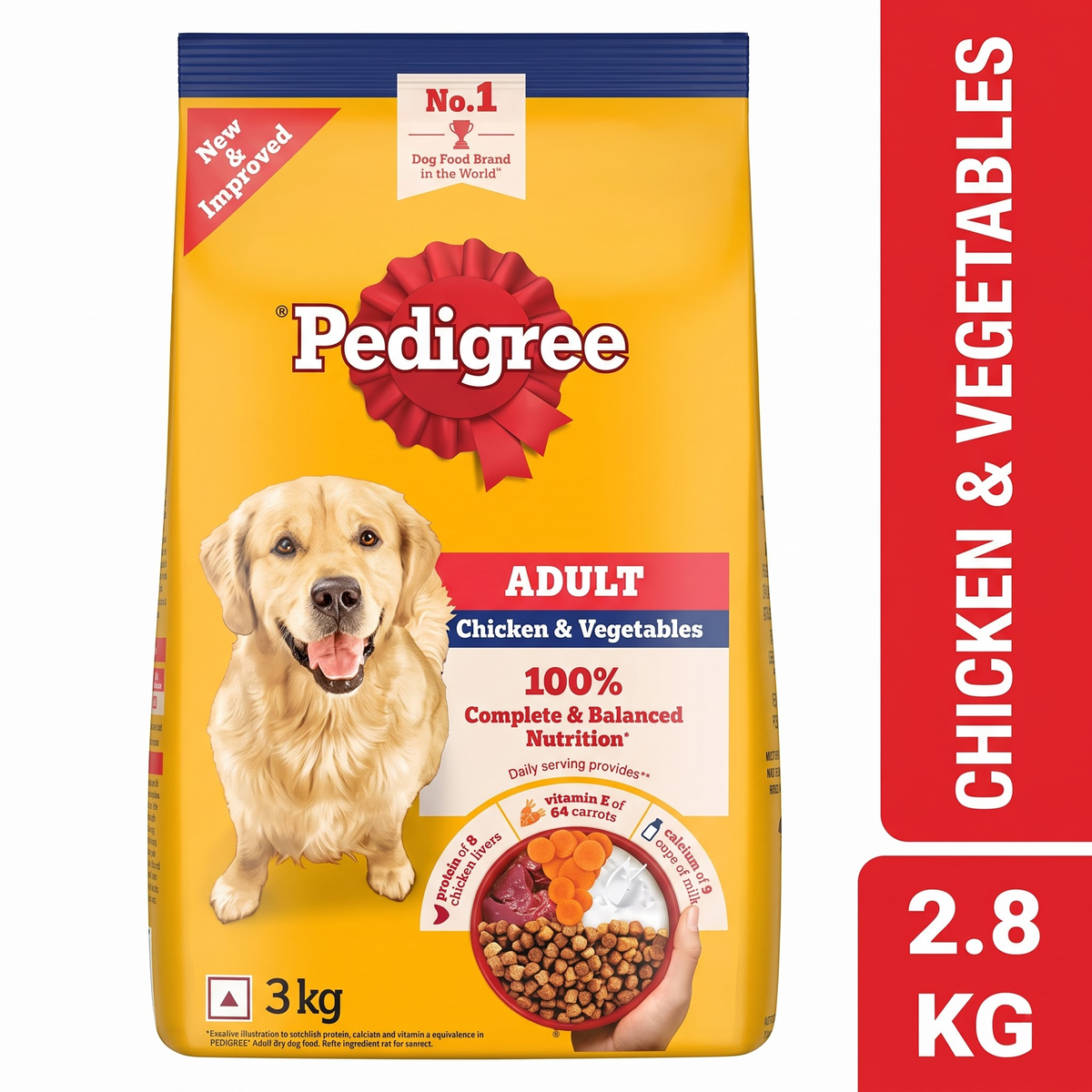Pedigree Chicken and Vegetables Adult Dog Dry Food