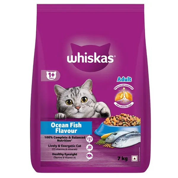 Whiskas Ocean Fish Flavour Adult Cat Dry Food | 1.2 KG | 3 KG