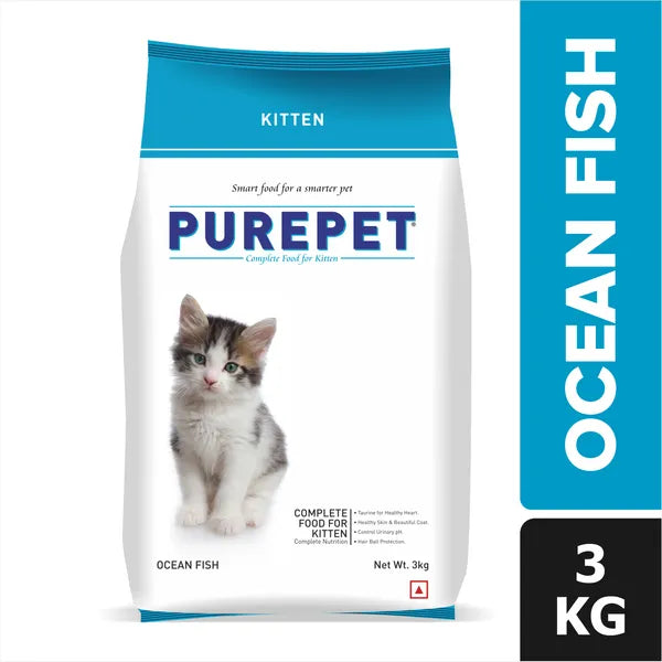 Purepet Ocean Fish Kitten Dry Food | 3 KG