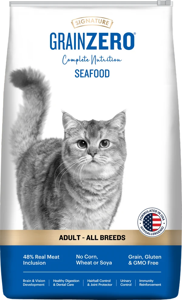 Signature Grain Zero Seafood Adult Cat Dry Food For All Breed | 1.2 KG