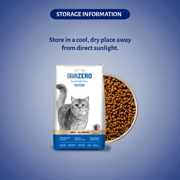 Signature Grain Zero Seafood Adult Cat Dry Food For All Breed | 1.2 KG