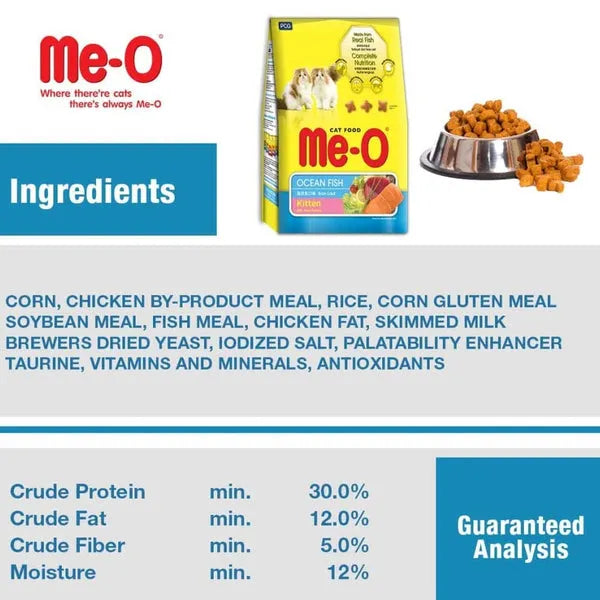 Me O Ocean Fish Kitten Cat Dry Food | 2.8 KG | 6.8 KG