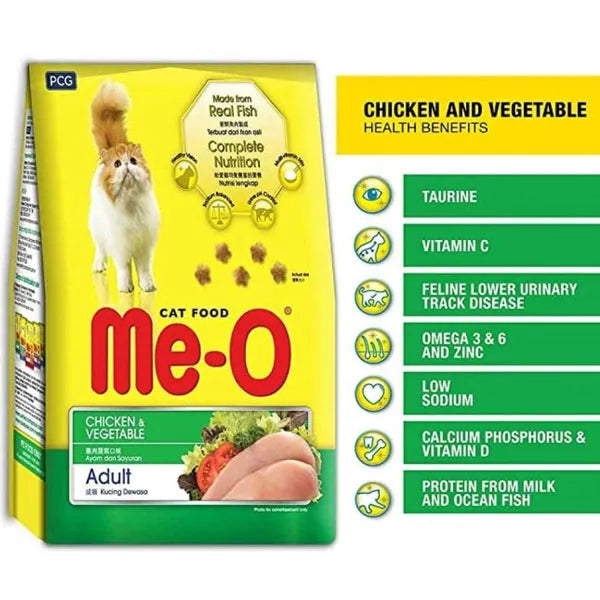 Me O Chicken and Vegetables Adult Cat Dry Food | 7 KG