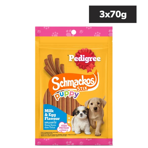 Pedigree Schmackos Stix Milk & Egg Flavour Puppy Dog Treat
